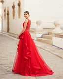 Langes Elfenbeinkleid Barcelona - 5J2K6