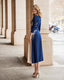 Elfenbeinfarbenes Barcelona-Midikleid – 7J106