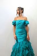 Langes Elfenbeinkleid Barcelona - 7J170