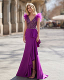 Langes Elfenbeinkleid Barcelona - 7J212