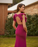 Langes Elfenbeinkleid Barcelona - 8J223