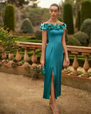 Vestido midi de Marfil Barcelona - 1J206C