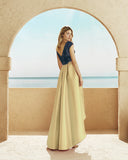 Elfenbeinfarbenes Barcelona-Midikleid – 3J280