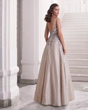 Langes Elfenbeinkleid Barcelona - 5J267