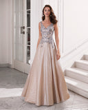 Langes Elfenbeinkleid Barcelona - 5J267