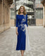 Elfenbeinfarbenes Barcelona-Midikleid – 7J106