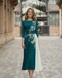 Elfenbeinfarbenes Barcelona-Midikleid – 7J106