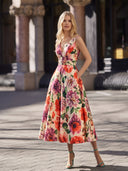 Vestido midi de Marfil Barcelona - 7J135