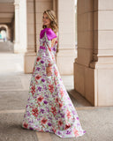 Langes Elfenbeinkleid Barcelona - 7J137