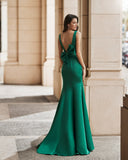 Langes Elfenbeinkleid Barcelona - 7J1A1