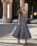 Vestido midi de Marfil Barcelona - 7J1A2B