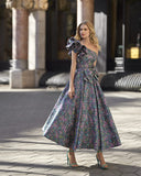 Vestido midi de Marfil Barcelona - 7J1A2B