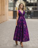 Vestido midi de Marfil Barcelona - 7J1A5