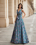 Langes Elfenbeinkleid Barcelona - 7J1B9