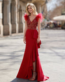 Langes Elfenbeinkleid Barcelona - 7J212