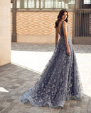 Langes Elfenbeinkleid Barcelona - 7J259