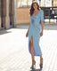 Barcelona Ivory Midi Dress - 7J2L3