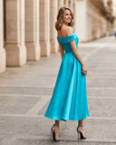 Vestido midi de Marfil Barcelona - 7J2N8