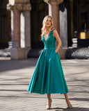 Vestido midi de Marfil Barcelona - 7J2O6