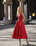 Vestido midi de Marfil Barcelona - 7J2O6