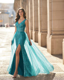 Langes Elfenbeinkleid Barcelona - 7J358