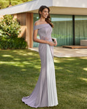 Langes Elfenbeinkleid Barcelona - 8J212