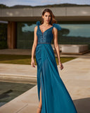 Langes Elfenbeinkleid Barcelona - 8J236