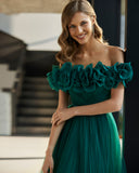 Langes Elfenbeinkleid Barcelona - 8J2D6