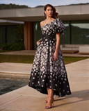 Vestido midi de Marfil Barcelona - 8J2G9