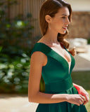 Elfenbeinfarbenes Barcelona-Midikleid - 8J2H6