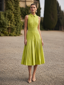 Vestido midi de Marfil Barcelona - 8J2K1