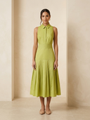 Vestido midi de Marfil Barcelona - 8J2K1