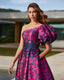 Vestido midi de Marfil Barcelona - 8J2G9
