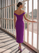 Vestido midi de Marfil Barcelona - 8M112