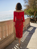 Vestido midi de Couture Club - 8M1C9