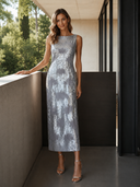 Vestido midi de Marfil Barcelona - 8M1D6