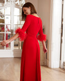 Langes Elfenbeinkleid Barcelona - 9J144