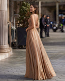 Langes Elfenbeinkleid Barcelona - 9J259