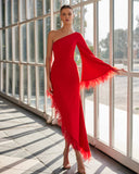 Vestido midi de Marfil Barcelona - 9J2M2