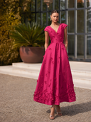 Vestido midi de Marfil Barcelona - 9M215