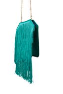 Quadratische Handtasche mit Fransen