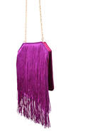 Quadratische Handtasche mit Fransen