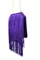 Quadratische Handtasche mit Fransen